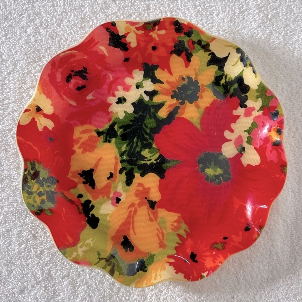 Vintage Hardy Glenwood Floral Fab Composite Fabware Serving Tray Decor